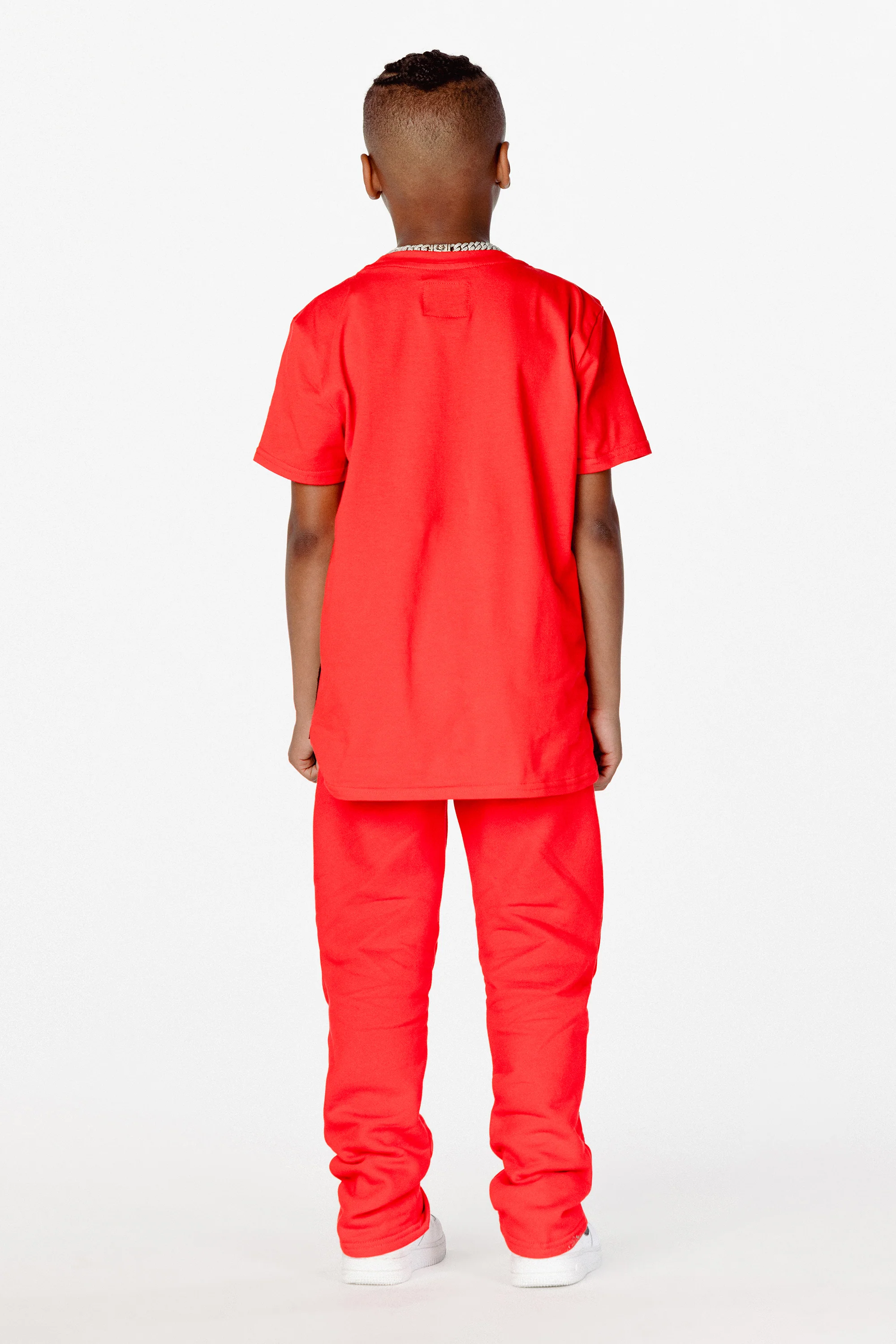 Boys Garland T-Shirt Trackset-Red - Image 3