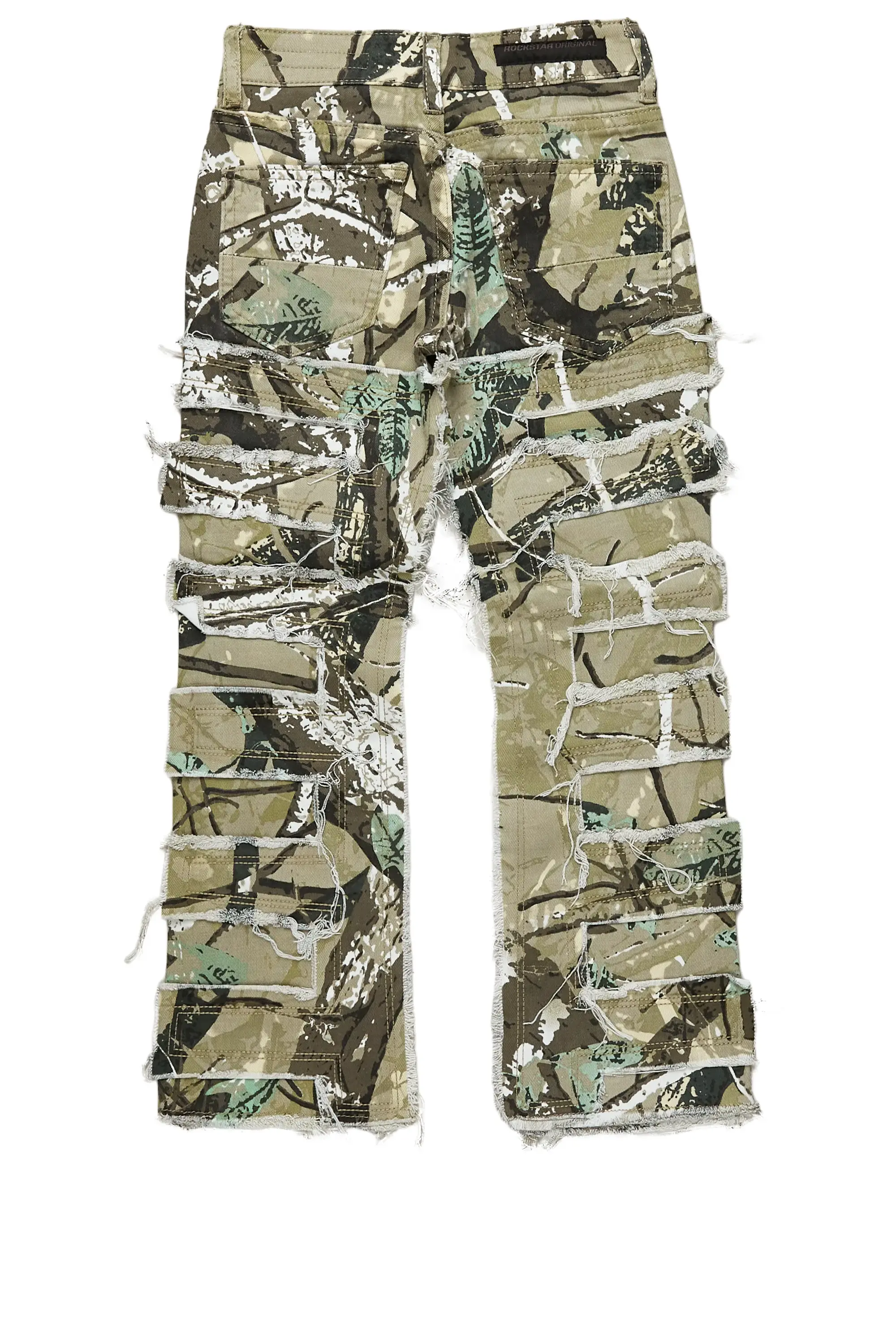 Girls Sammie Tree Camo Stacked Flare Jean - Image 8