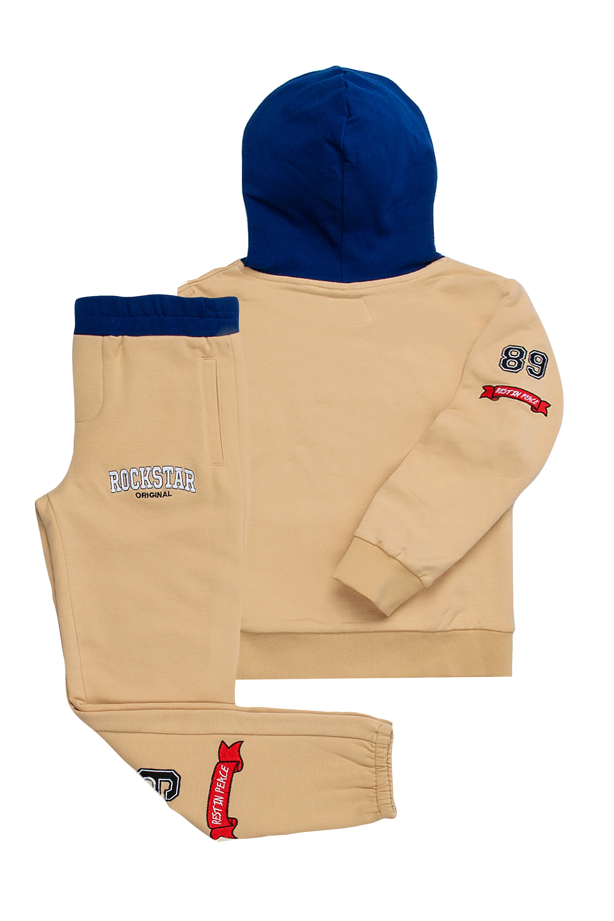 Kids Devin Track Set- Beige - Image 4