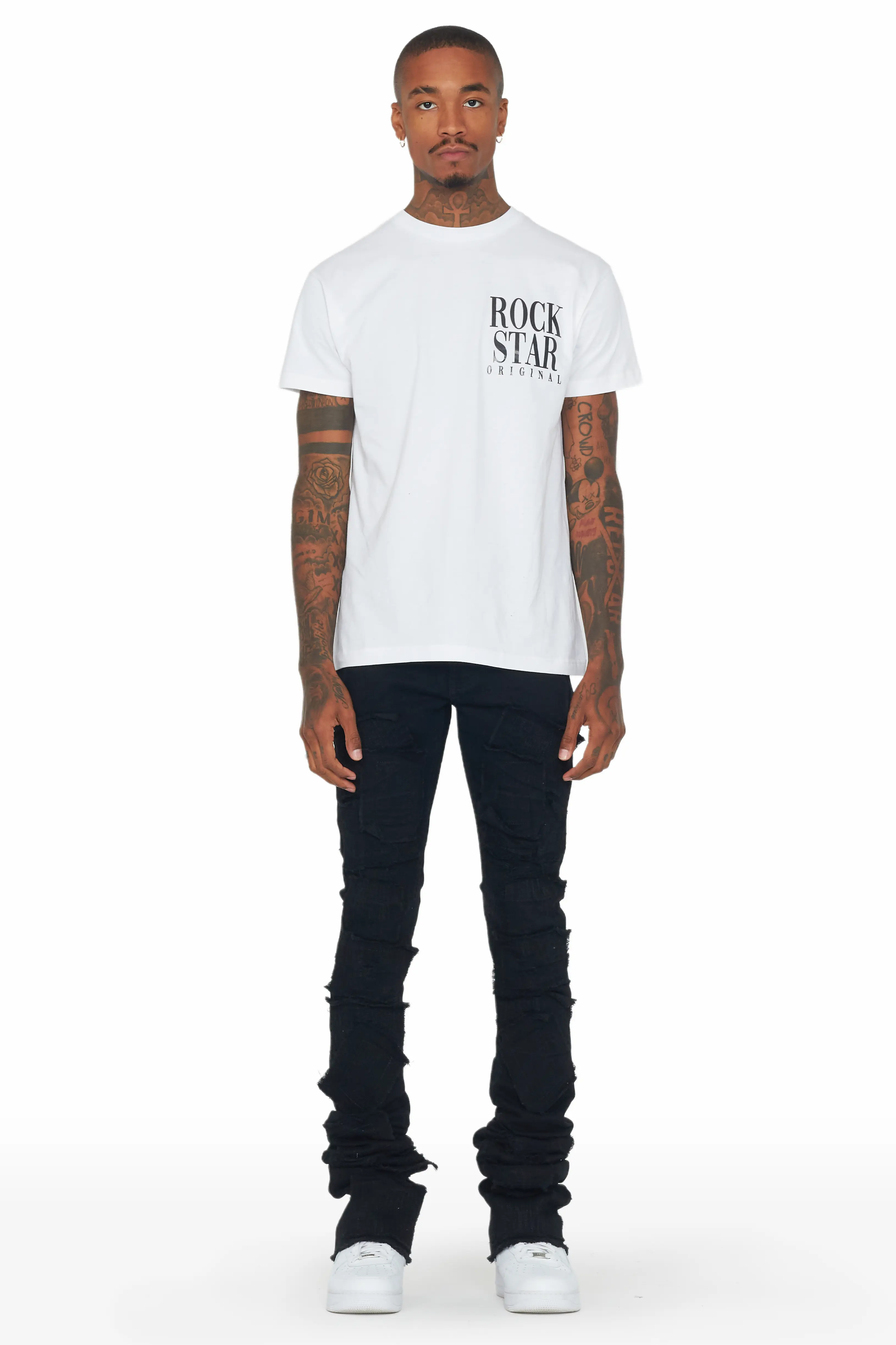 Camden Jet Black Super Stacked Flare Jean - Image 3