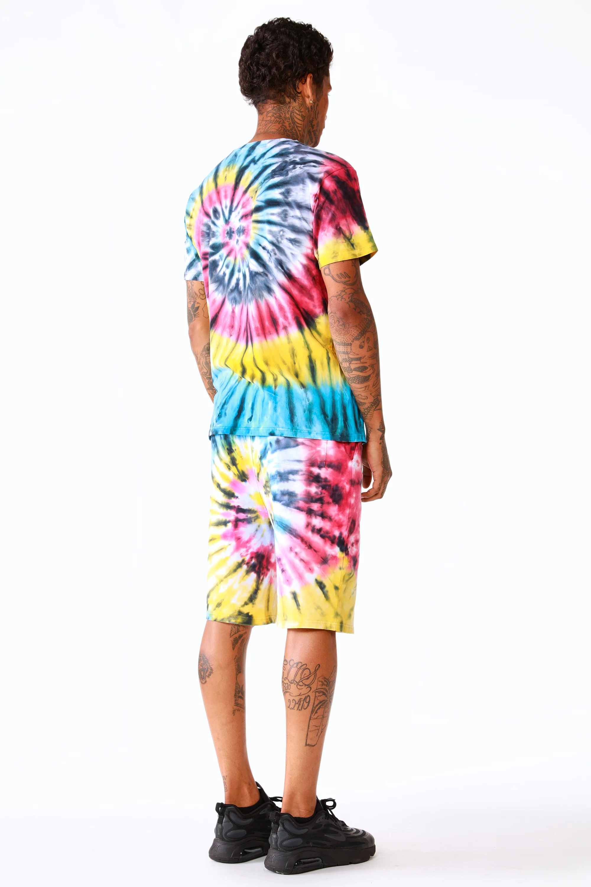 Vonham Tie Dye Short Set- Blk Multi - Image 14