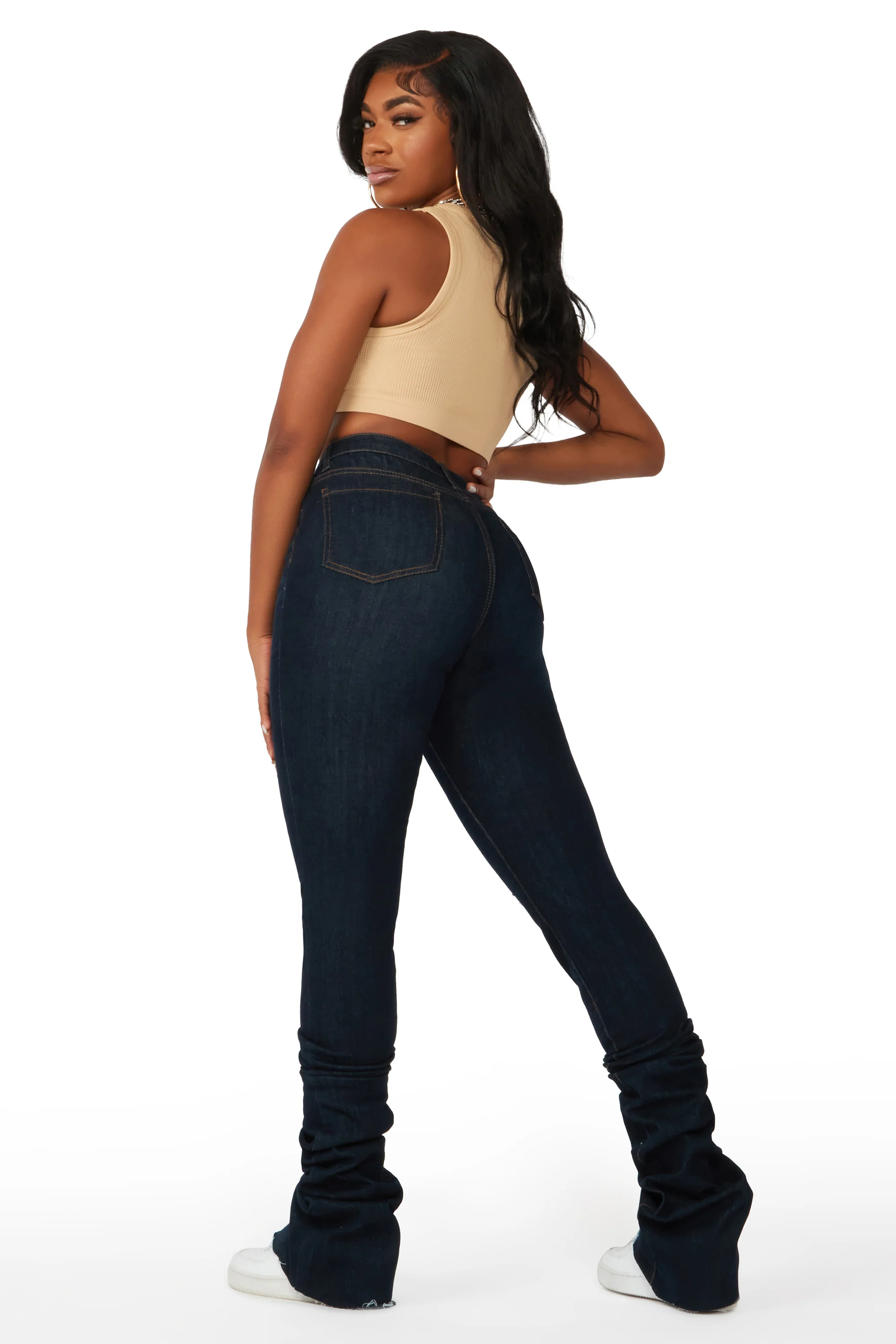 Totally Buggin Dark Wash Super Stacked Jean - Image 3