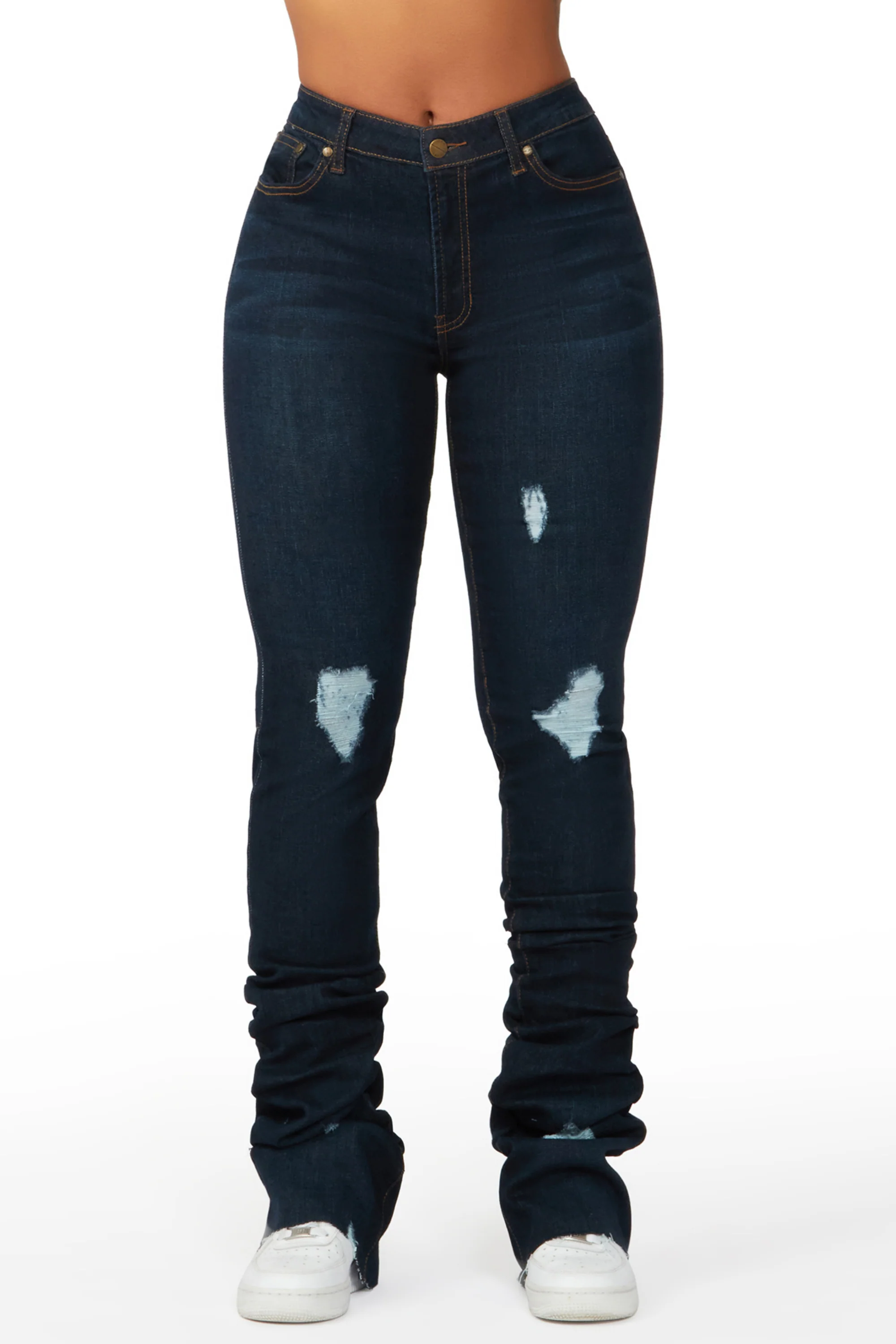 Totally Buggin Dark Wash Super Stacked Jean - Image 4
