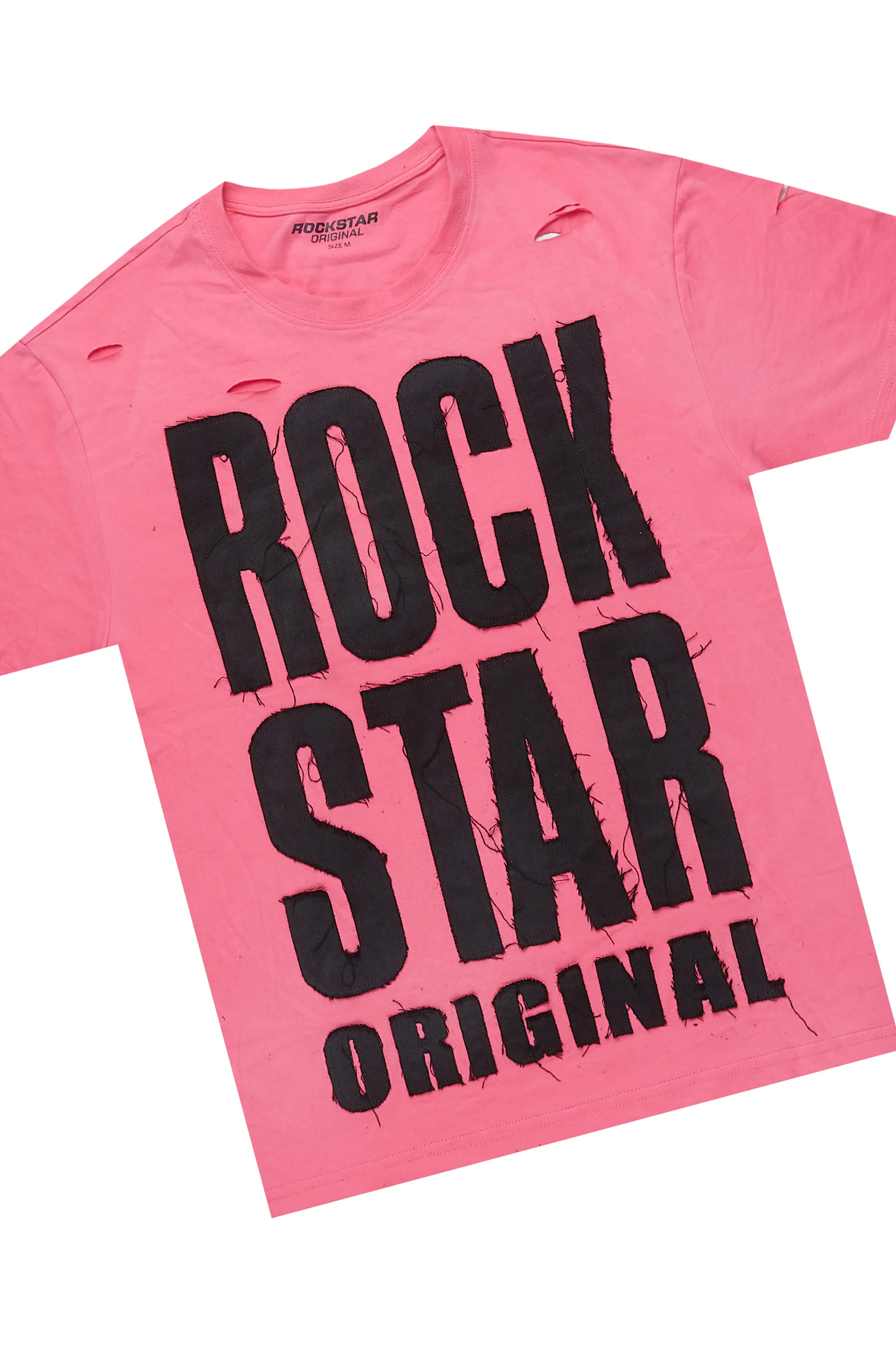 Shantrice Pink/Black T-Shirt Short Set - Image 4