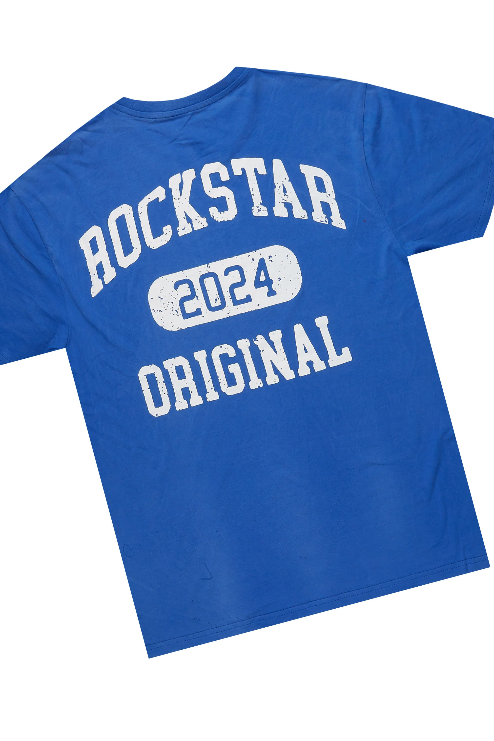 Lionela Royal Blue T-Shirt Snap Short Set - Image 7